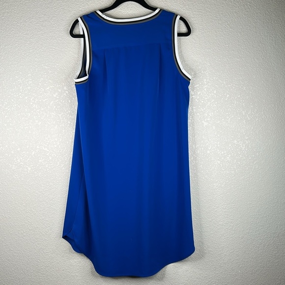 ABS Blue Crewneck Tank Jersey Casual Summer Sporty Dress Size Large - Picture 4 of 6